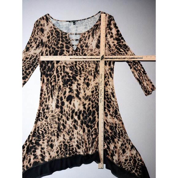 Cable & Gauge Leopard Print Dress Size L - Picture 5 of 8